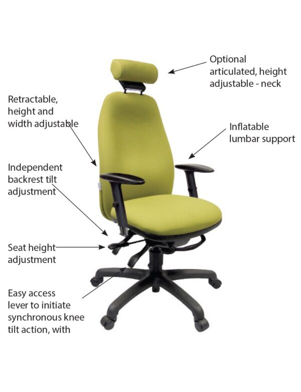 Adapt 610 Ergonomic Office Chair Functions