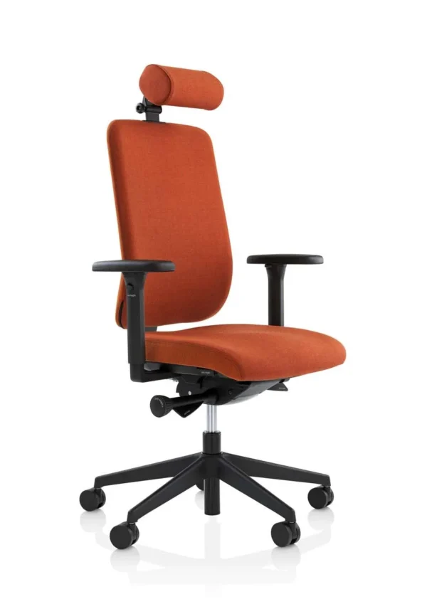 Being Me Office Chair - Orange Fabic with neck rest