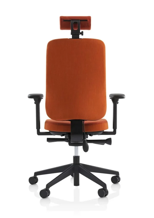 Being Me Office Chair - Orange Fabic with neck rest