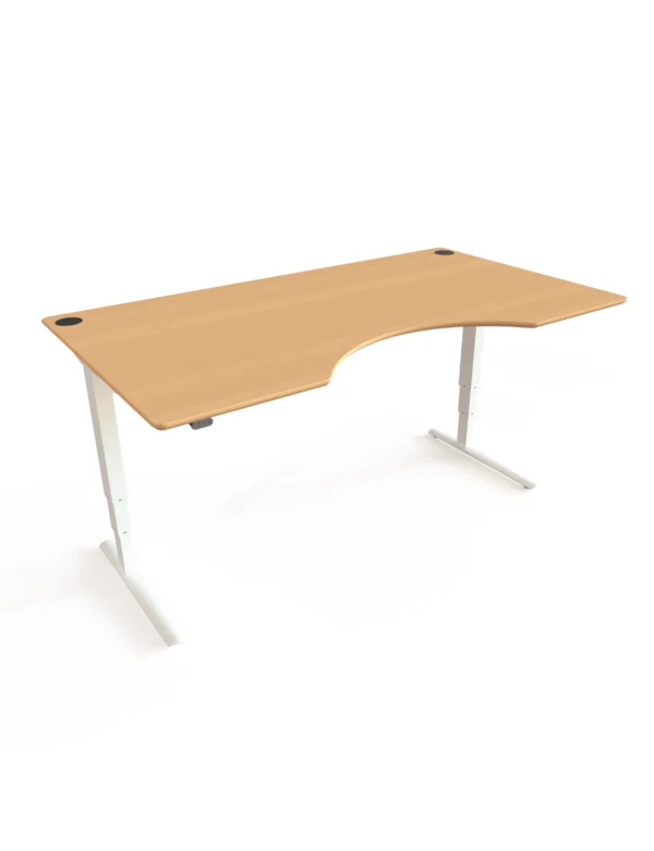 Conset 501-37 Electric Height Adjustable Desk Universal Top, White Frame