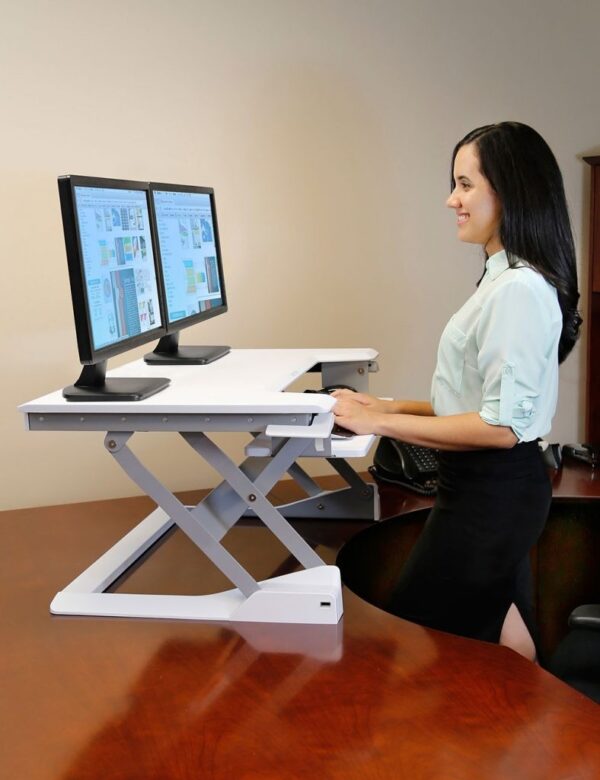 Workfit-T Sit Stand Desktop Workstation Side