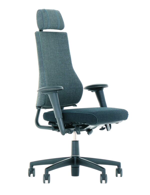 BMA Axia 2.4 Office Chair Polished Black Frame Head Rest