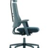 BMA Axia 2.4 Office Chair Polished Black Frame Head Rest side