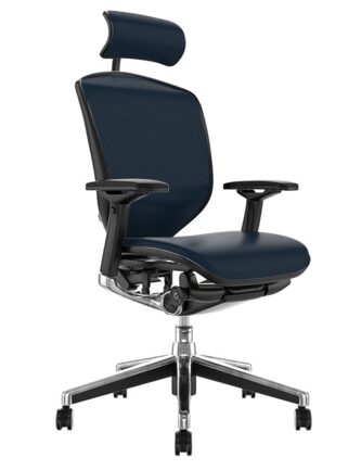 Enjoy Elite Black Leather Office Chair with Head Rest