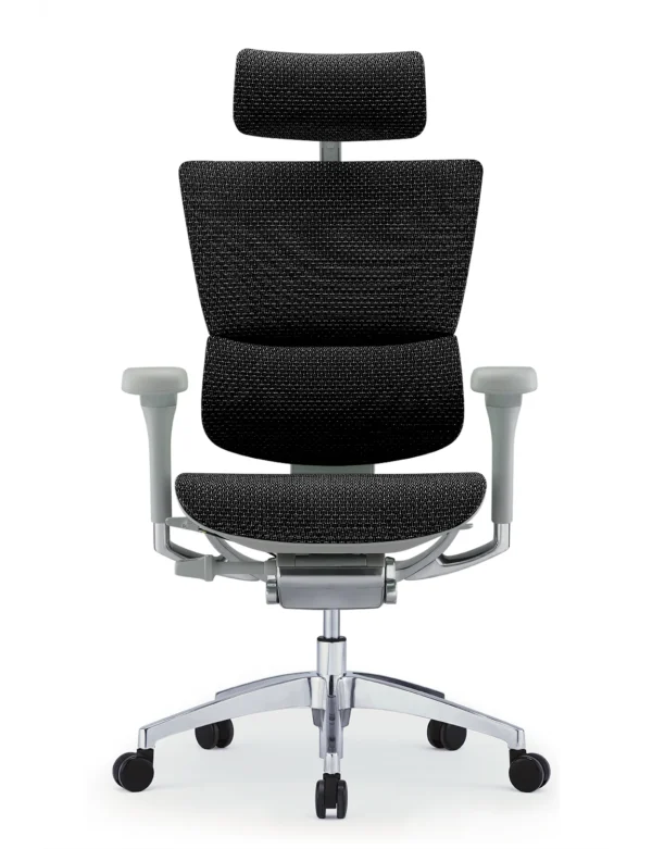 Mirus Elite Black Mesh Office Chair G2 Grey Frame