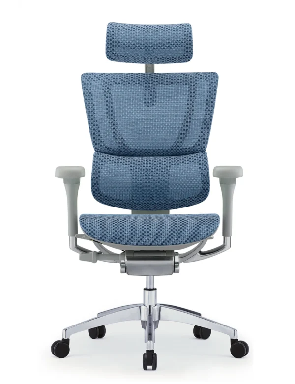 Mirus Elite Blue Mesh Office Chair G2 Grey Frame