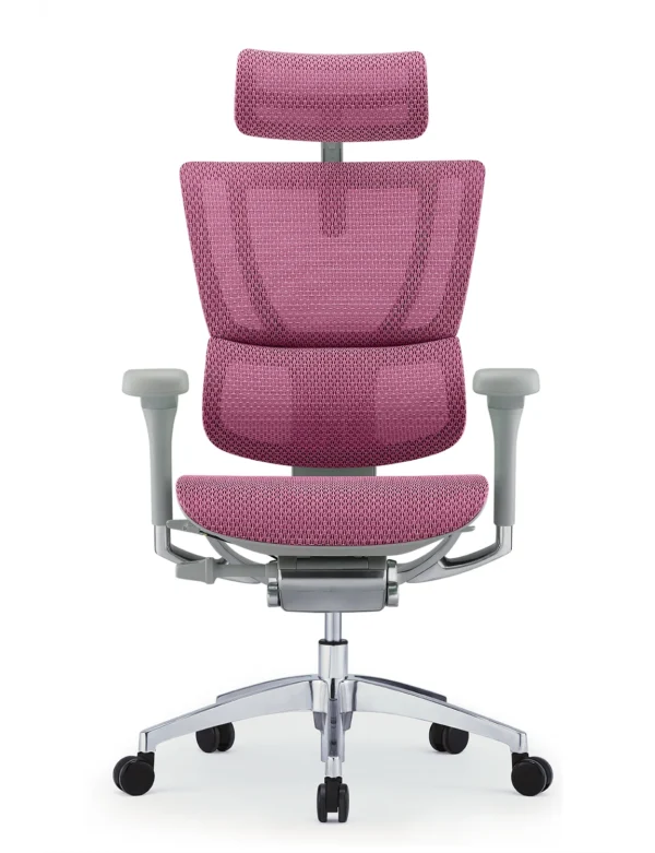 Mirus Elite Pink Mesh Office Chair G2 Grey Frame