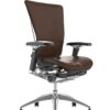 Nefil Brown Leather Office Chair