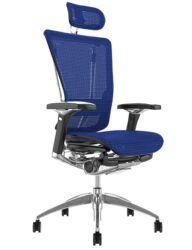 Nefil Blue Mesh Office Chair with Head Rest Simply Ergonomic