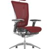 Nefil Ergonomic Burgundy Mesh Office Chair with Head Rest