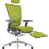 Nefil Green Mesh Office Chair with Head Rest and Leg Rest