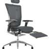 Nefil Grey Mesh Office Chair with Head Rest and Leg Rest