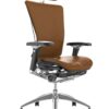 Nefil Latte Leather Office Chair with Head Rest