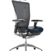 Nefil Black Leather Seat Grey Mesh Back with Head Rest