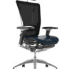 Nefil Black Leather Seat Black Mesh Back with Head Rest