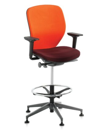 Orangebox Joy Counter Height Office Chair with Adjustable Arms